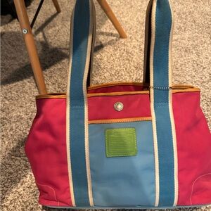Colorful Vintage Coach Tote Bag